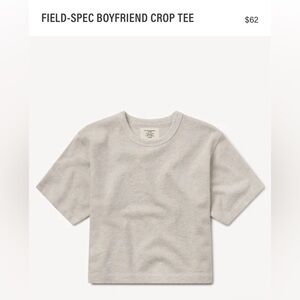 Buck Mason Field-Spec Boyfriend Cropped Tee Heather Oat